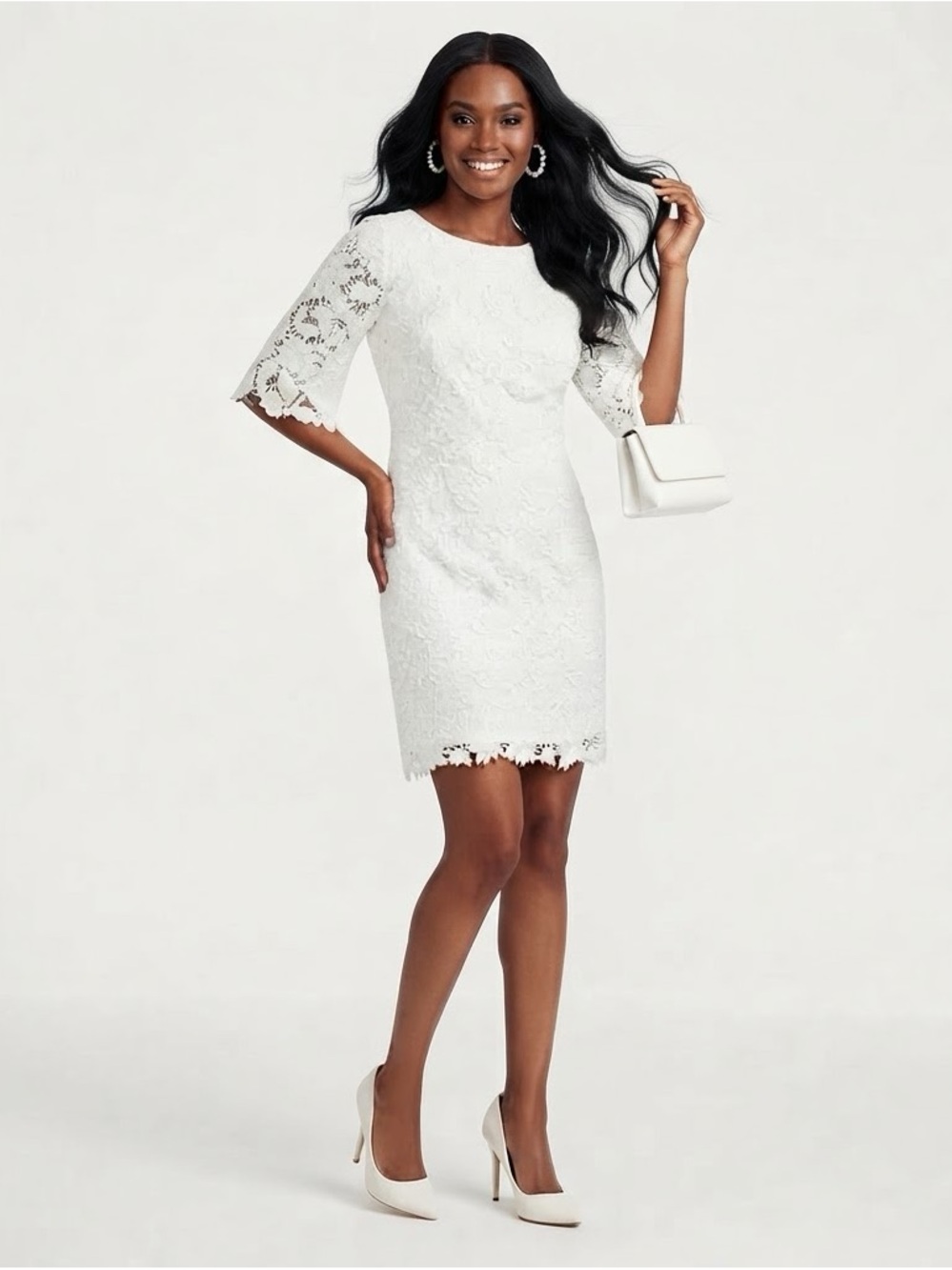 Lauren Ralph Lauren Floral Lace Sheath Dress Size 8